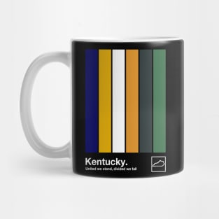 Kentucky State Flag // Original Minimalist Artwork Poster Design Mug